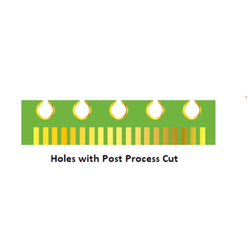 plated half holes Flex pcb